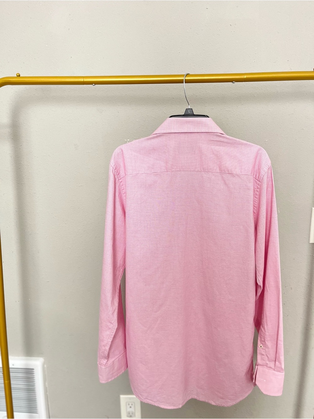 Men’s Pink Savile Row Slim Fit Dress Shirt 100% Cotton Size 16 34/35 - Picture 2 of 4
